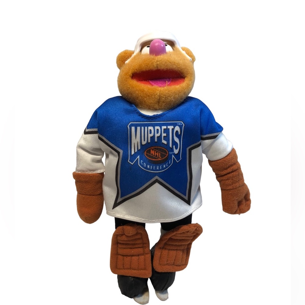 FOZZIE BEAR 11 inch tall McDonalds NHL Hockey PLUSH 1995 Muppets